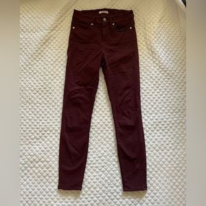Maroon skinny jeans